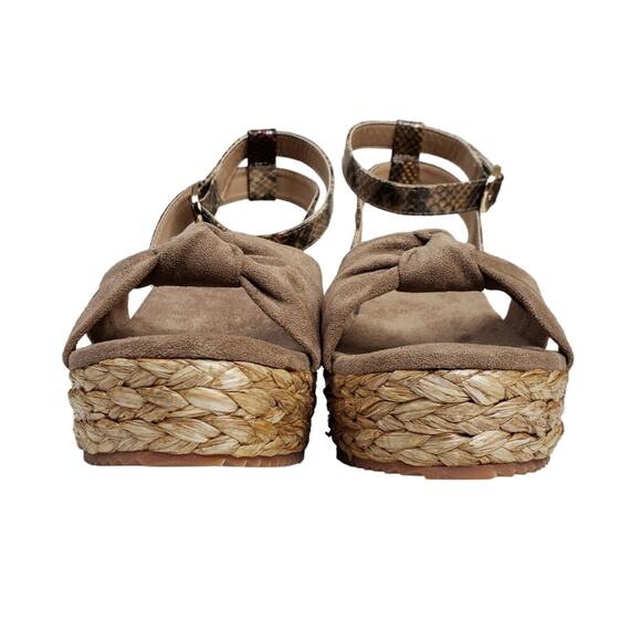 Vince Camuto Womens 9 Keedra Snake Embossed Platform Wedge Sandal NEW - Picture 4 of 11